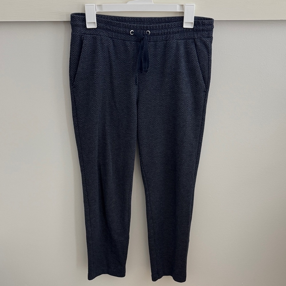 LOFT Women’s Herringbone Pull-On Ankle Pants Small Stretch Tapered Work Casual S